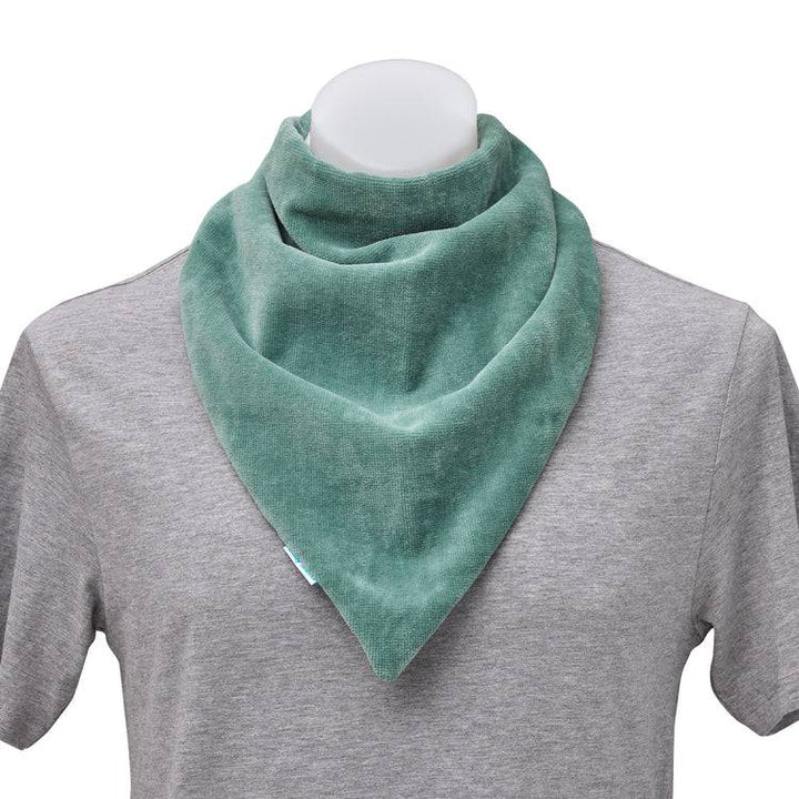 Adult Brolly Extra Absorbent Bandana from Brolly Sheets in thyme color, designed for adaptive clothing, showing soft, absorbent fabric.