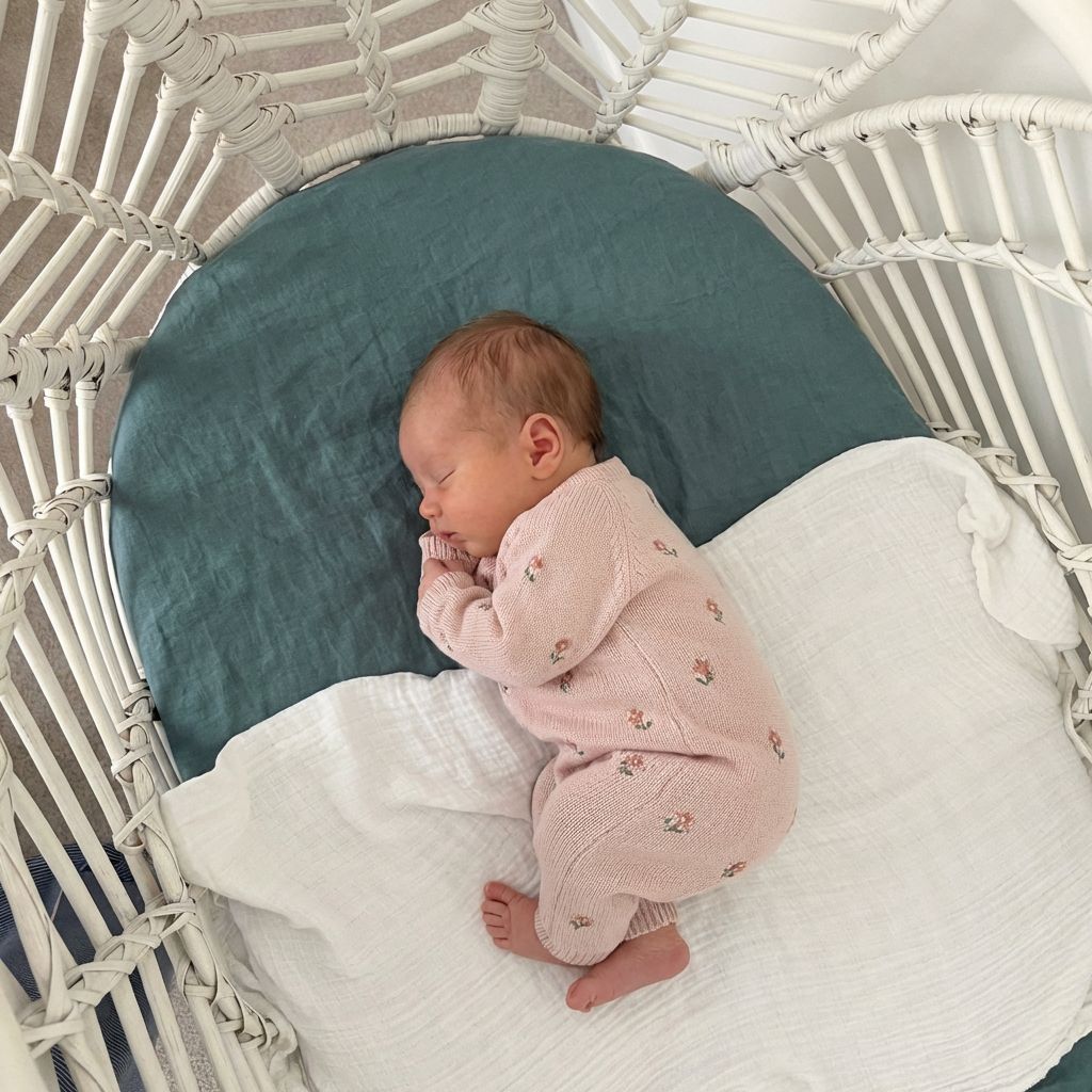 Milk &amp; Bed Waterproof Fitted Sheet – Forest | Bassinet