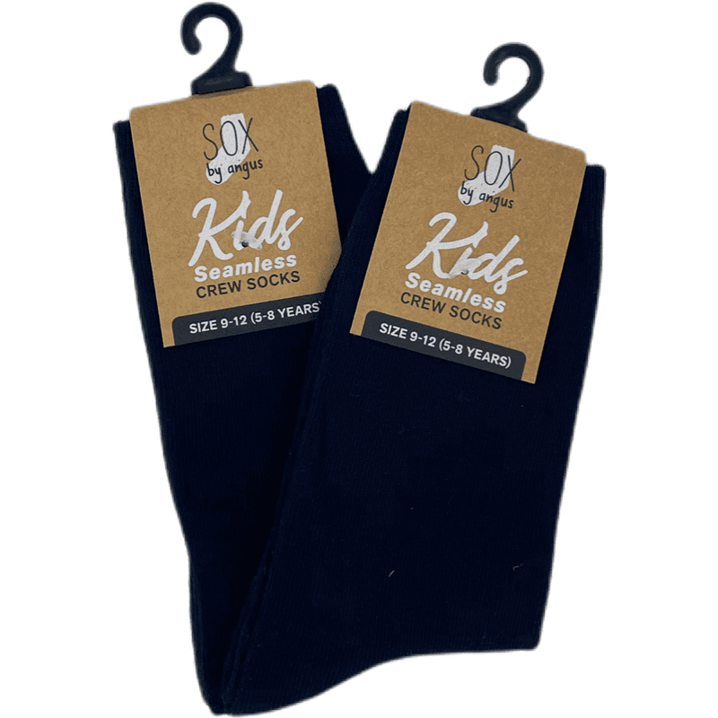 Childrens Cotton School Crew Seamless Sock - 2 pack - The Shapes United