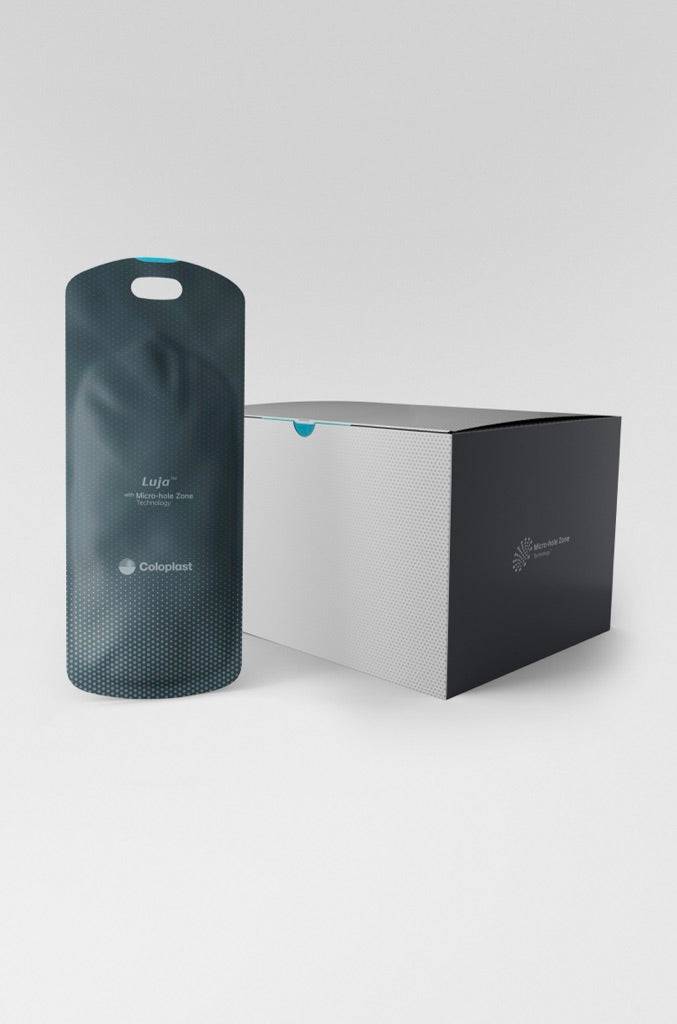 Coloplast Luja Male Double Loop showing two flexible loops designed for secure and comfortable use.