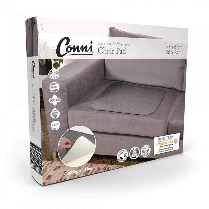 Large Conni chair pad in Manchester fabric, featuring a soft, comfortable design for enhanced seating support.