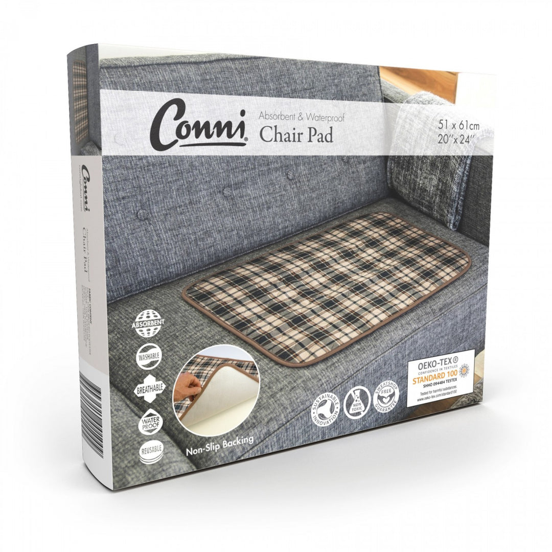 Conni small Manchester chair pad in soft fabric, featuring a stylish design and comfortable cushioning for seating.