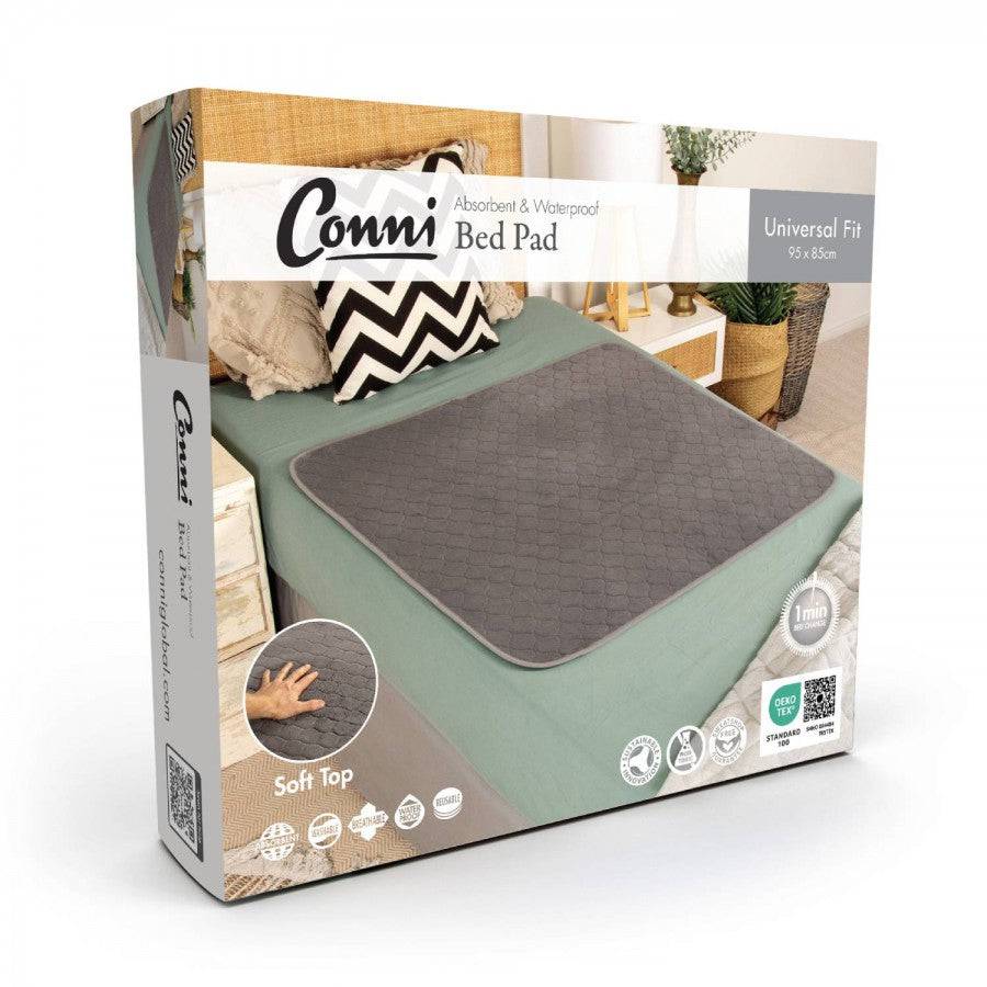 Conni plush top bed pad in Manchester fabric, soft and comfortable bedding accessory for enhanced sleep comfort.