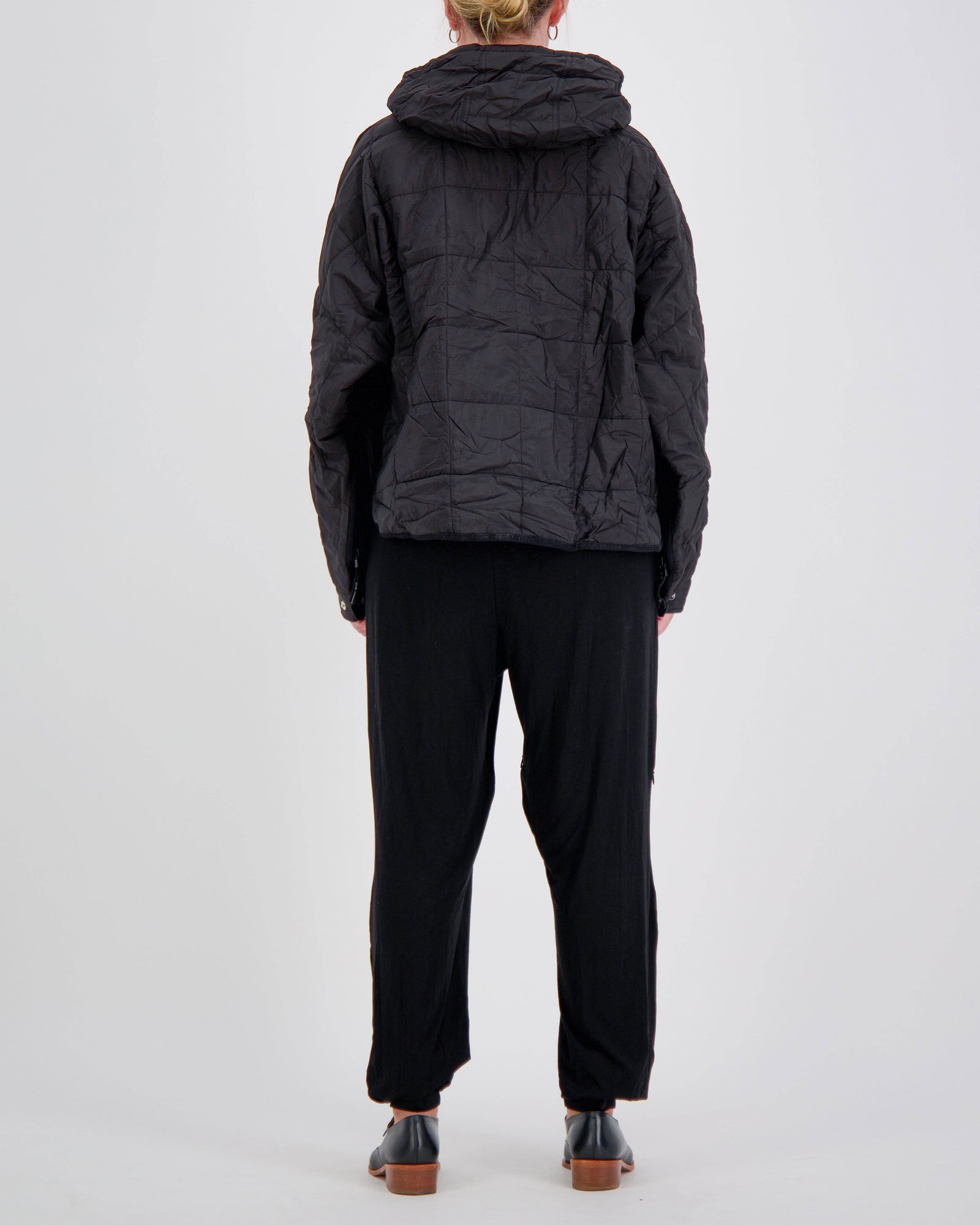 Elly Universal Adaptive Puffer Jacket for Wheelchair Users - Black - Christina Stephens