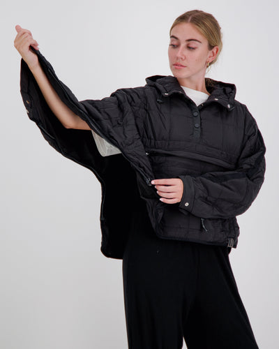 Christina Stephens- Elly Universal Adaptive Puffer Jacket for Wheelchair Users Black