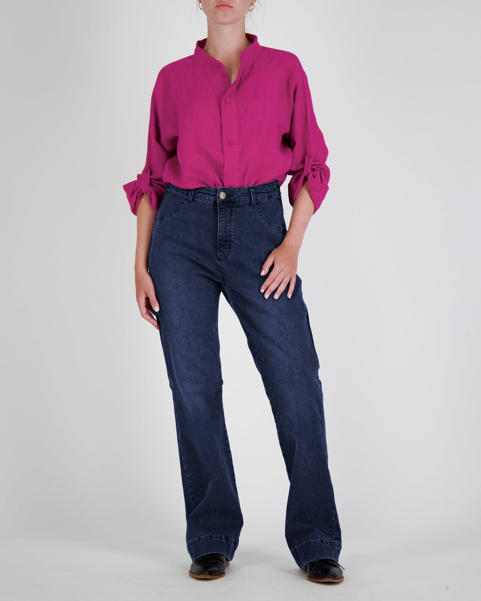 Annie Seated Jeans for Female Wheelchair Users - Blue 2 & 3 Access Points - Christina Stephens