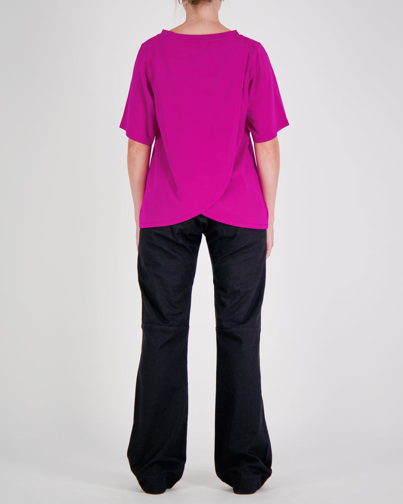 Christina Stephens- Lilli Leaf Back T-Shirt Stain and Spill Resistant for Dexterity Support - Berry Burst