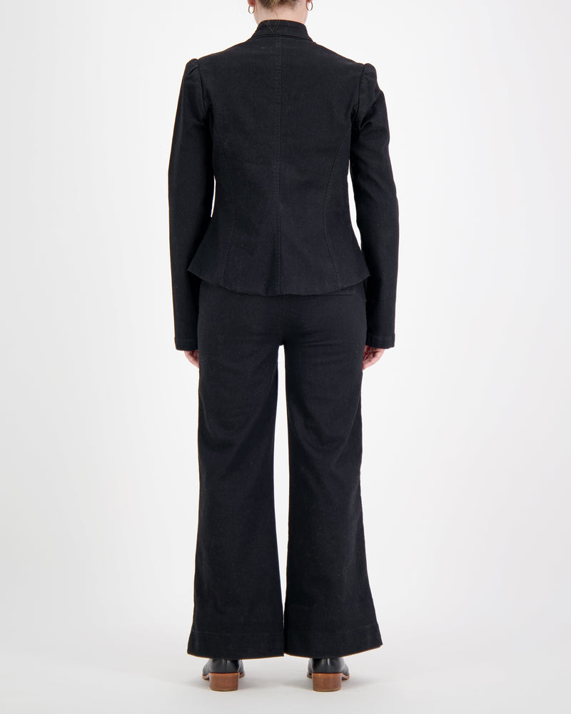 Christina Stephens- Paula Cropped Magnetic Jacket for Dexterity Support - Black