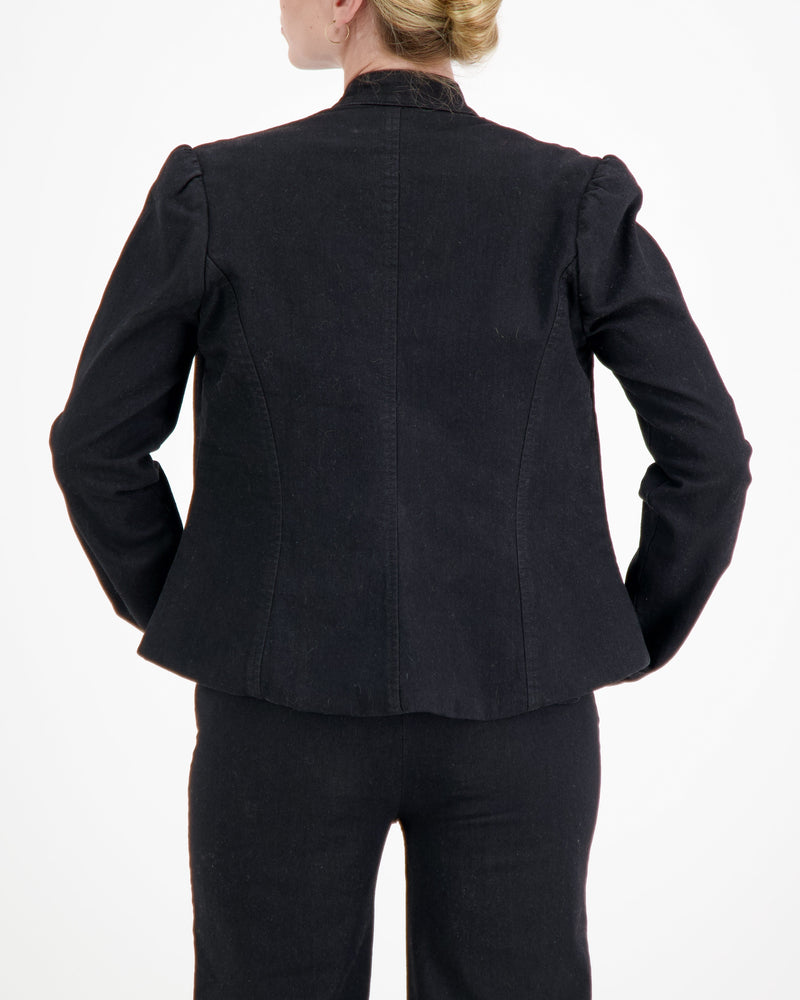 Christina Stephens- Paula Cropped Magnetic Jacket for Dexterity Support - Black