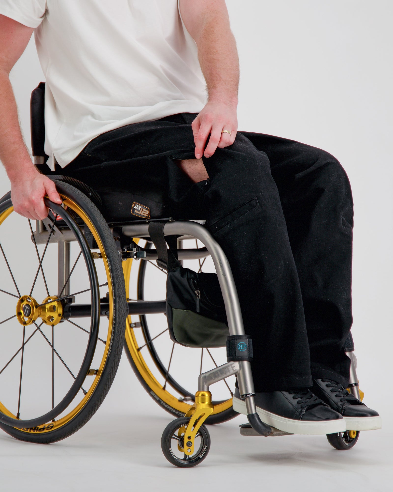 Stephen Seated Jeans for Male Wheelchair Users - Black - Christina Stephens