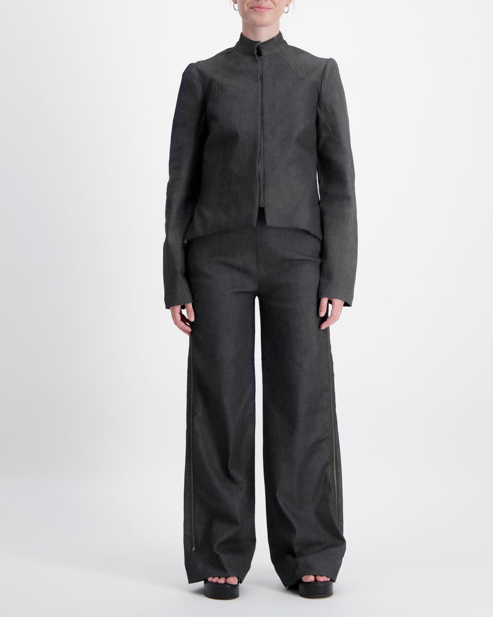 Paula Cropped Magnetic Jacket for Dexterity Support - Black - Christina Stephens