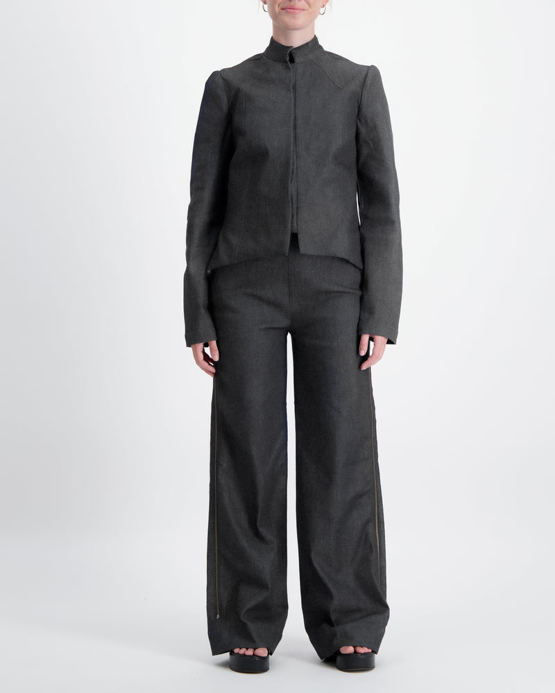Paula Cropped Magnetic Jacket for Dexterity Support - Black - Christina Stephens
