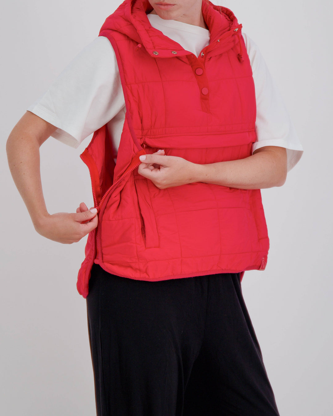 Puffer Vest | Adaptive Clothing for People with Disabilities and Wheelchair Users - Red