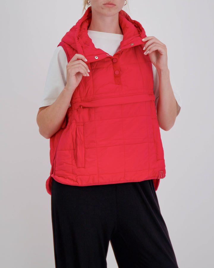 Puffer Vest | Adaptive Clothing for People with Disabilities and Wheelchair Users - Red