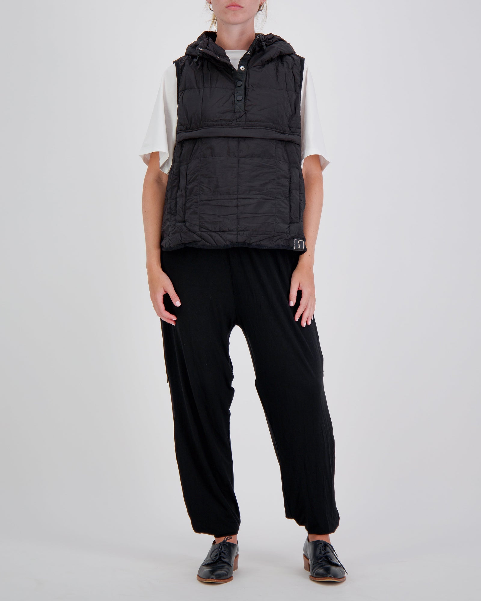 Matt Gender Neutral Adaptive Puffer Vest Universal Design for Wheelchair Users - Black - Christina Stephens