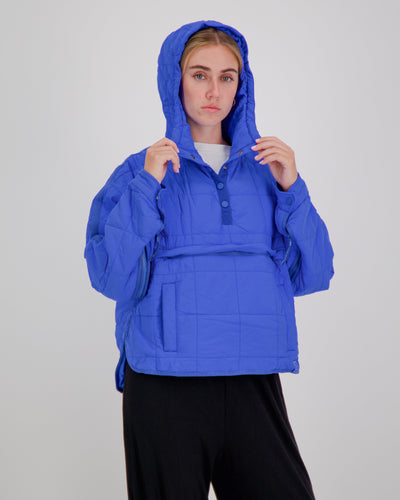 Christina Stephens- Elly Universal Adaptive Puffer Jacket for Wheelchair Users - Blue
