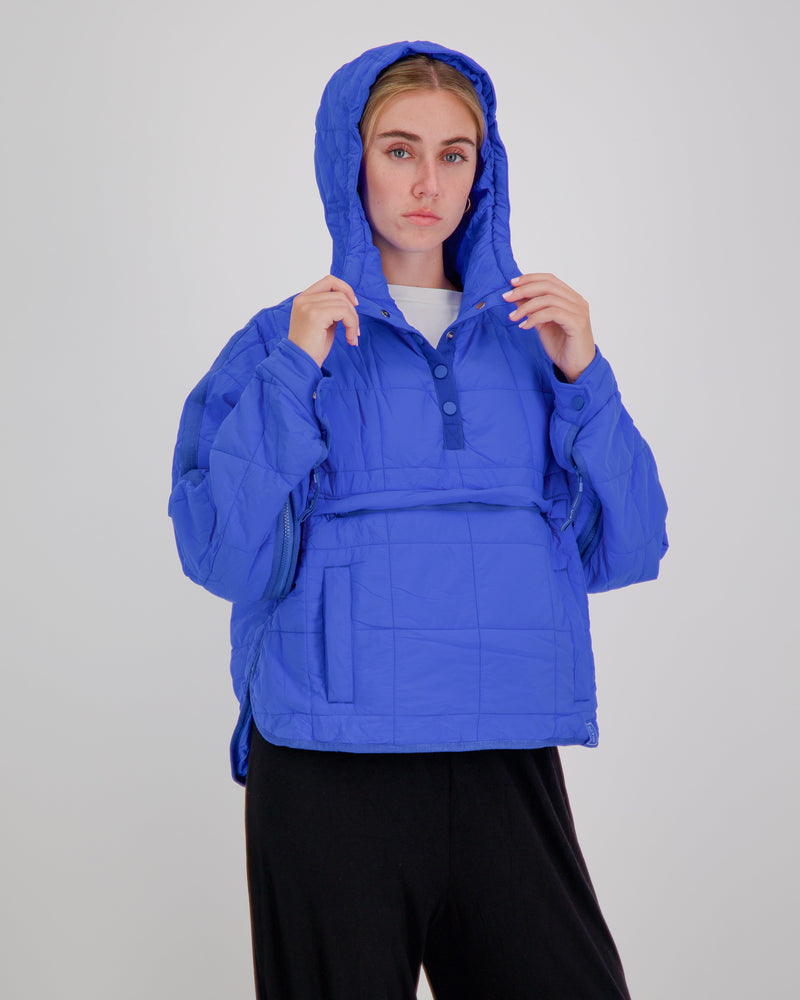 Christina Stephens- Elly Universal Adaptive Puffer Jacket for Wheelchair Users - Blue