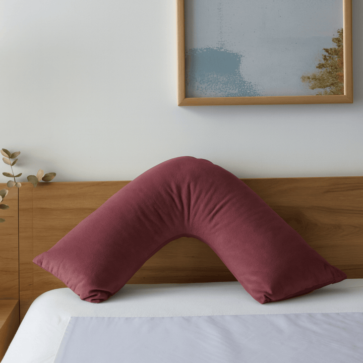 Staydry Boomerang pillow case in cacao Manchester fabric, featuring soft, durable cotton with a stylish pattern.