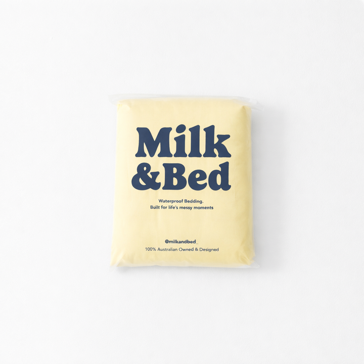Milk &amp; Bed Waterproof Fitted Sheet – Butter | Queen
