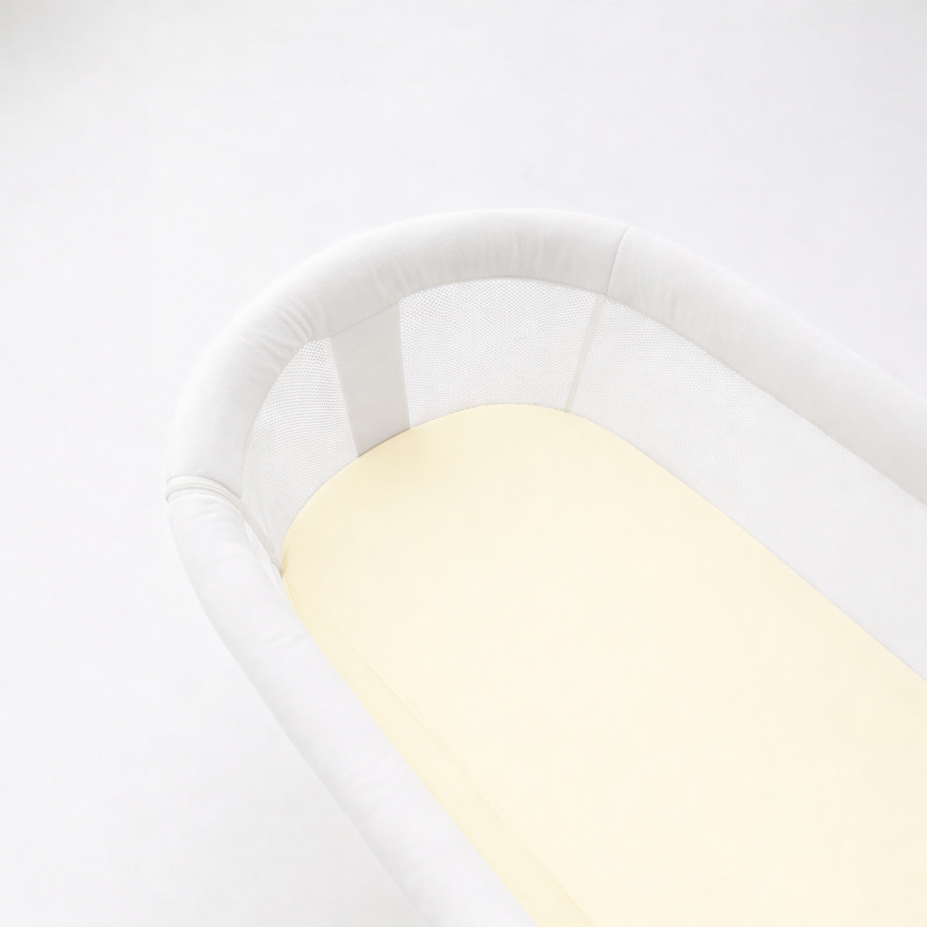 Milk &amp; Bed Waterproof Fitted Sheet – Butter | Bassinet