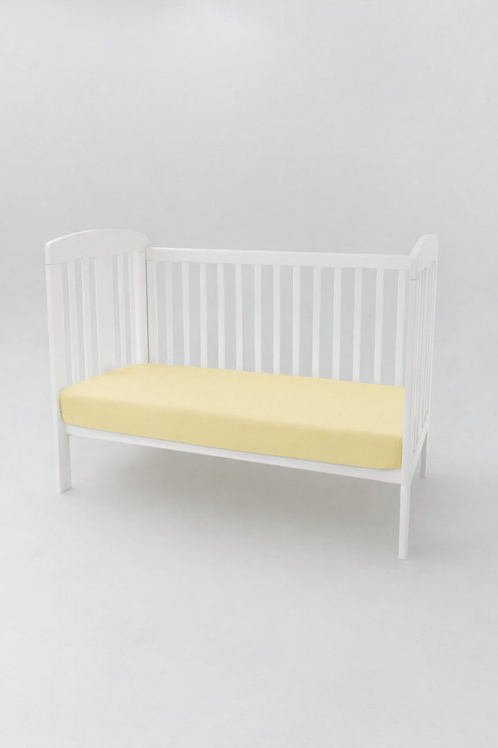Milk &amp; Bed Waterproof Fitted Sheet – Lemon | Cot
