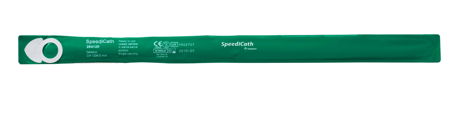 Coloplast SpeediCath Male catheter in packaging, designed for comfortable and discreet male urinary catheterization.