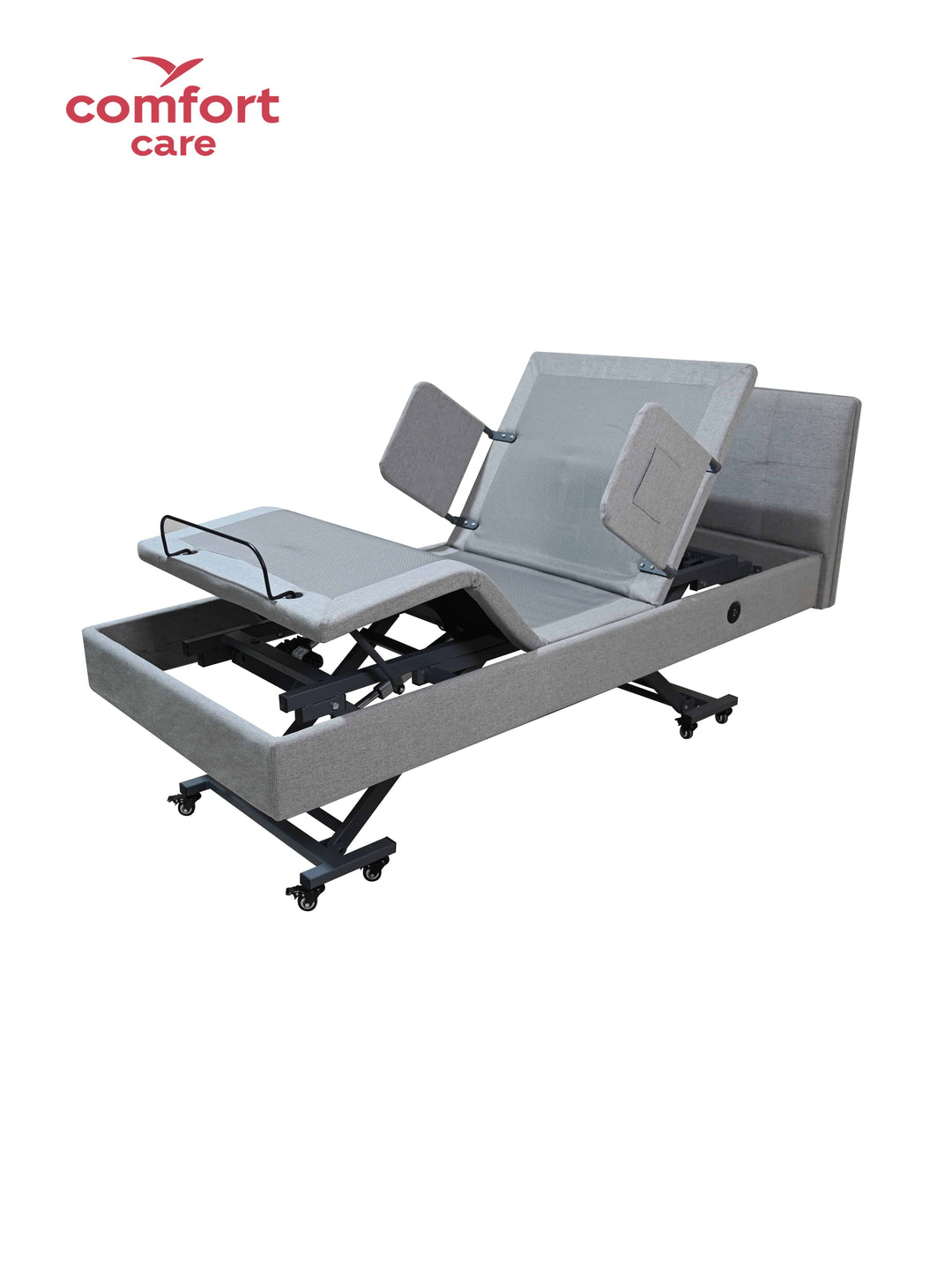 Pinnacle Comfort Care Dreame Lo-Lo Electric Adjustable Bed with a modern design and adjustable head and foot sections.