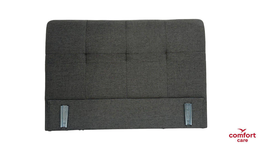 Comfort Care Dreame Lo Lo bed headboard in dark finish, featuring a sleek design and soft upholstery by Pinnacle.