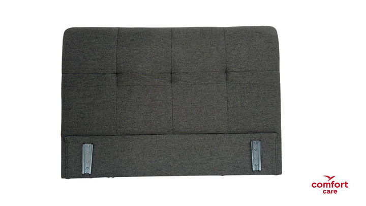 Comfort Care Dreame Lo Lo bed headboard in dark finish, featuring a sleek design and soft upholstery by Pinnacle.
