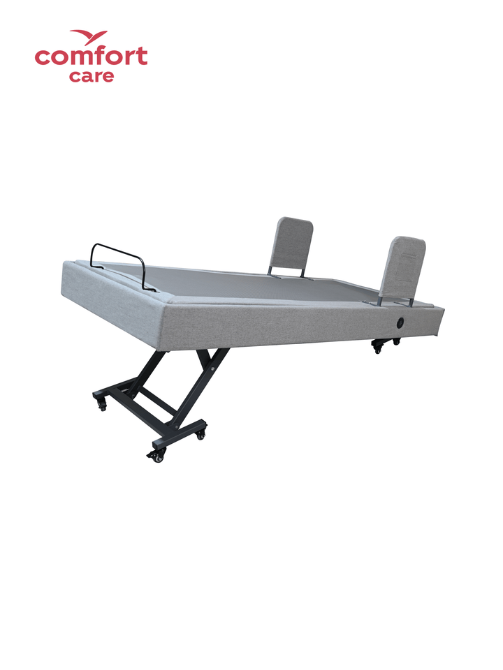 Pinnacle Comfort Care Dreame Lo-Lo electric adjustable bed in a neutral setting, showcasing its modern design and functionality.