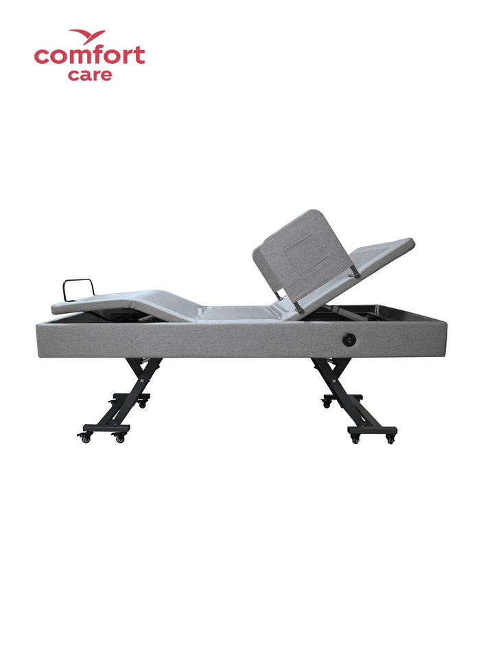 Pinnacle Comfort Care Dreame Lo-Lo electric adjustable bed in a neutral setting, showcasing its sleek design and functionality.