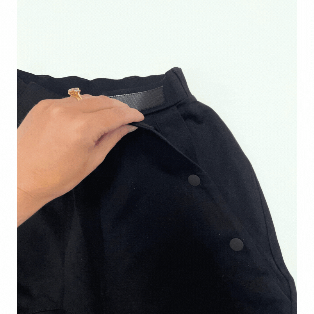 High waisted pant 2.0 by JAM the Label, showcasing a stylish design and comfortable fit in a dynamic animated image.