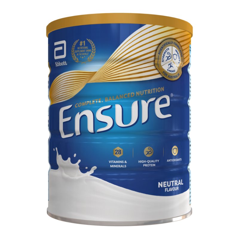 Ensure protein powder container on a white background