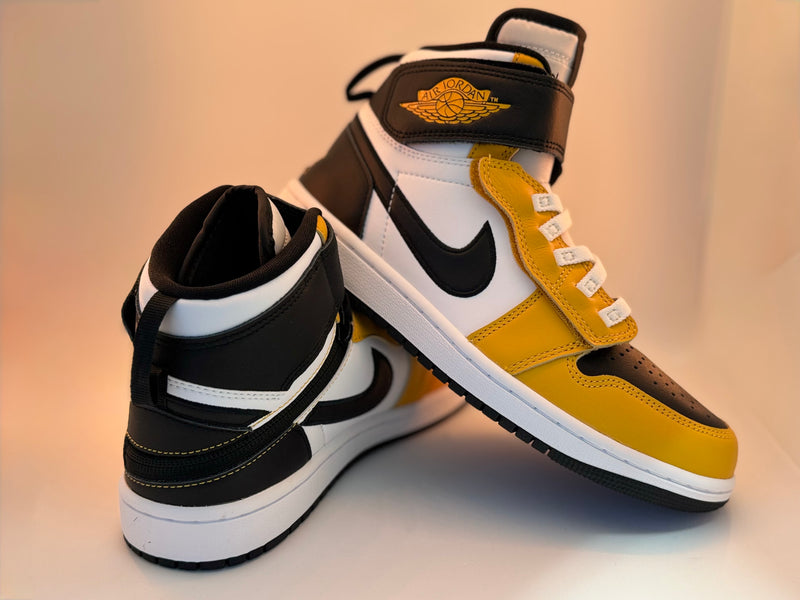 Nike Adaptive Air Jordan Hi FlyEase - White/Yellow Ochre/White/Black (Adults Sizing)