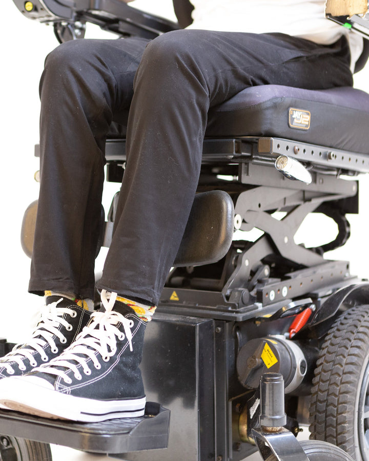 JAM the Label chino pant in a stylish fit, showcasing a neutral color and soft fabric drape on a plain background.