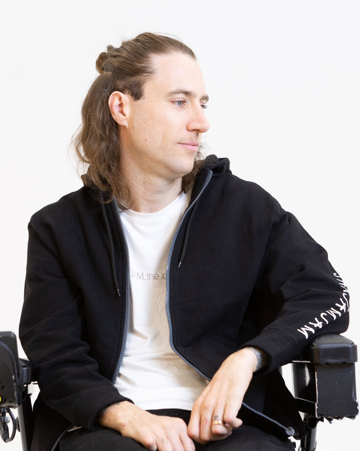 JAM the Label magnetic hoodie in soft fabric, featuring a relaxed fit and stylish hood, perfect for casual wear.