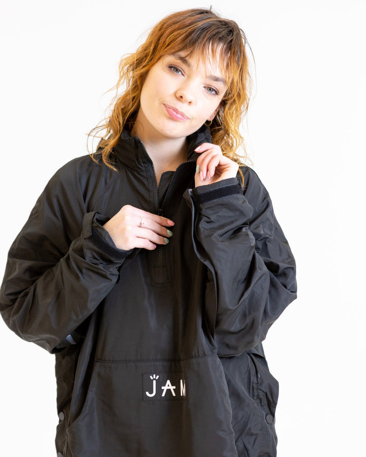 JAM the Label Block Jacket in a stylish design featuring bold colors and a modern fit, ideal for casual wear.