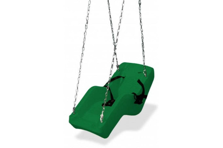Jungle green JennSwing play equipment by Special Needs Play Equipment, designed for inclusive outdoor fun.