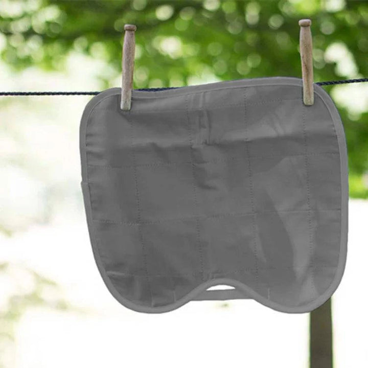 Grey Brolly Kids Car Seat Protector by Brolly Sheets, Manchester brand, showing a durable cover on a child&