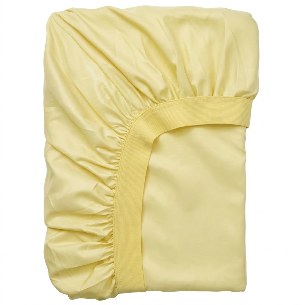Milk &amp; Bed Waterproof Fitted Sheet – Lemon | Single