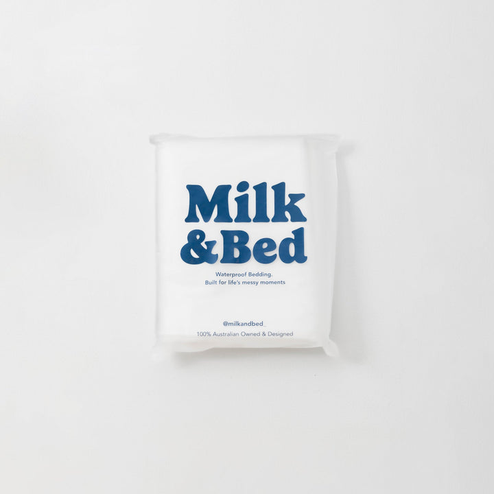 Waterproof Fitted Sheet | Cot | Milk - Milk&amp;Bed