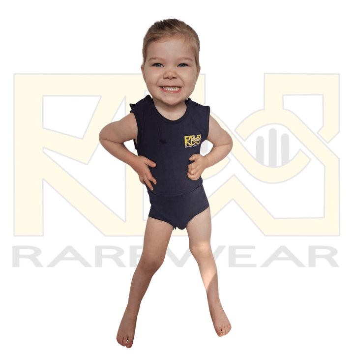 Kids' RareWear OneEase Adaptive Bodysuit in soft fabric, featuring a comfortable design for easy dressing.