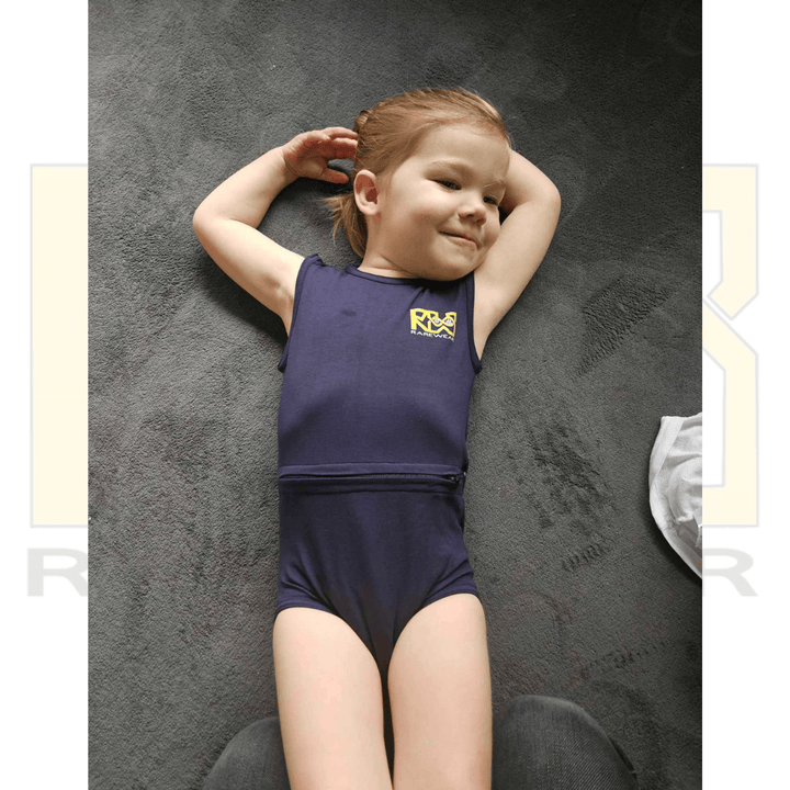 Kids' RareWear OneEase Adaptive Bodysuit in soft fabric, featuring easy-access design for comfort and convenience.