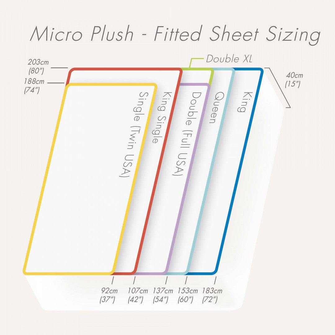 Conni Micro-Plush waterproof fitted sheet in micro-plush fabric, showing its snug fit and soft, durable material.