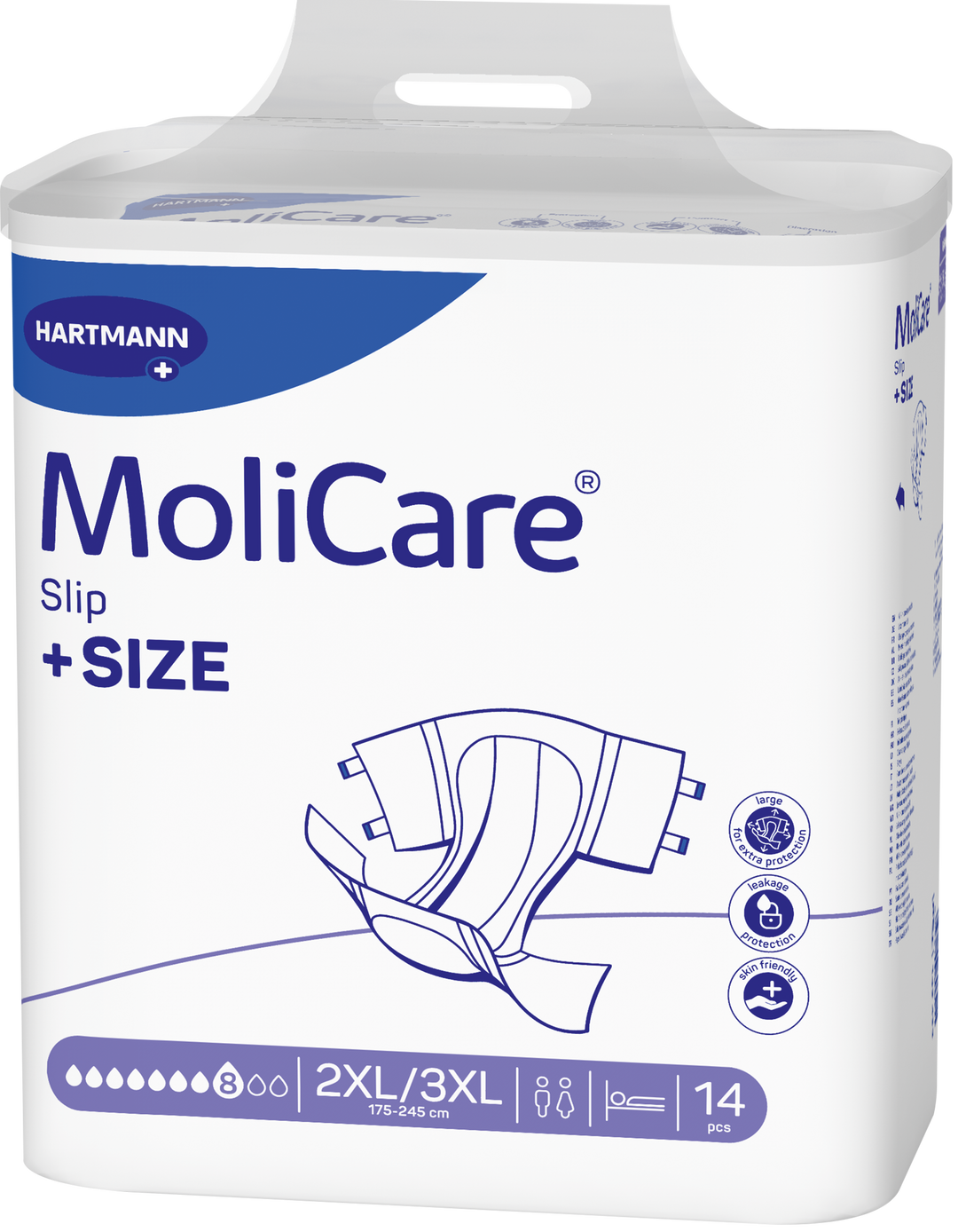 MoliCare Slip +SIZE 8D 2XL / 3XL side
