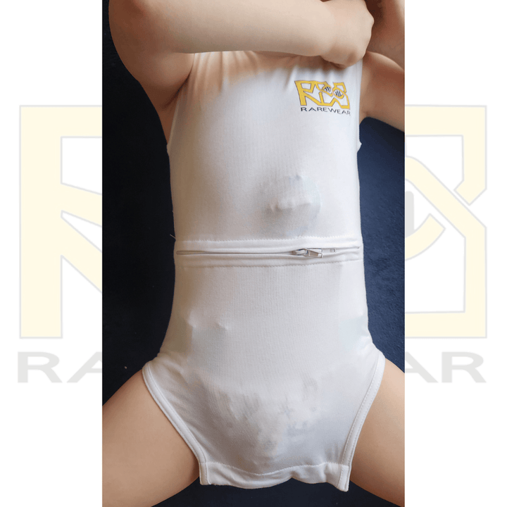 Kids' OneEase Adaptive BodySuit by RareWear, featuring a soft fabric and easy-access design for comfort and convenience.