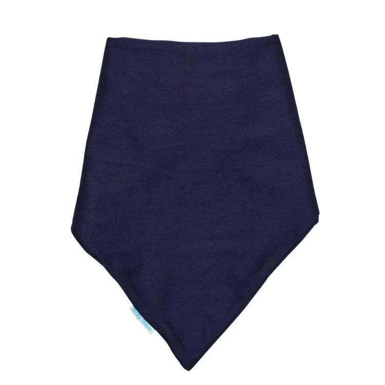 Navy cotton bandana for children by Incare Supports, adaptive clothing accessory featuring comfortable, breathable fabric.