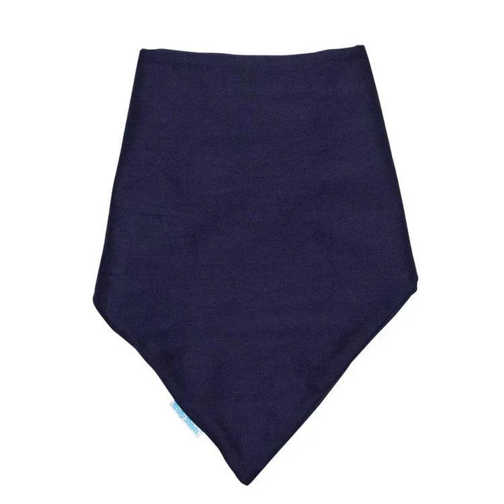 Navy cotton bandana for children by Incare Supports, adaptive clothing accessory featuring comfortable, breathable fabric.
