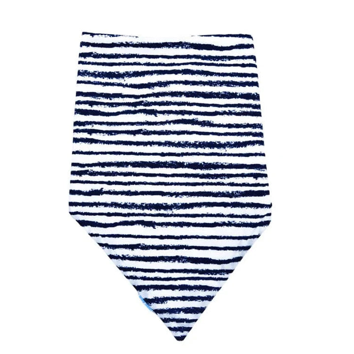 Navy cotton bandana for children from Incare Supports, featuring playful dot pattern, designed as adaptive clothing accessory.