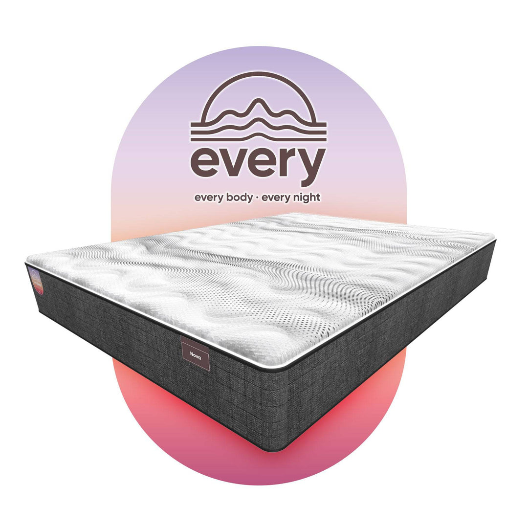 Everysleep Nova Mattress in Care cover, showcasing its plush surface and supportive design for comfortable sleep.